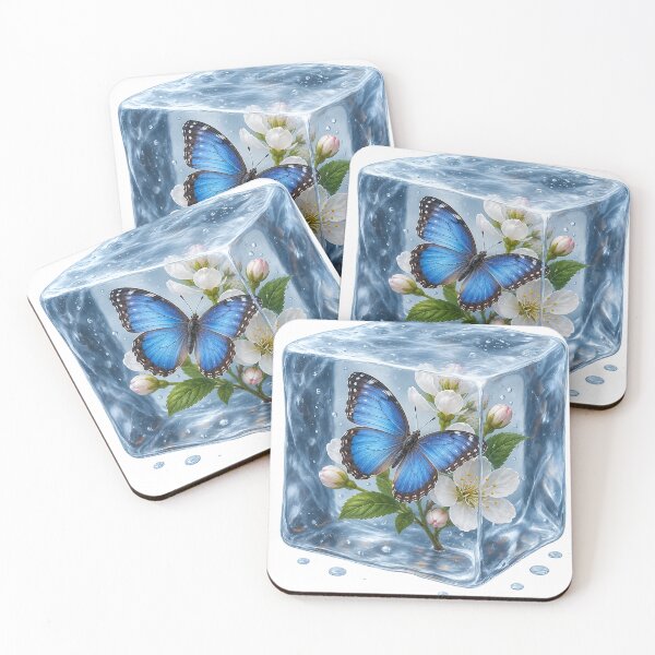 Item preview, Blue Butterfly in Ice Cube designed and sold by MichalHau.