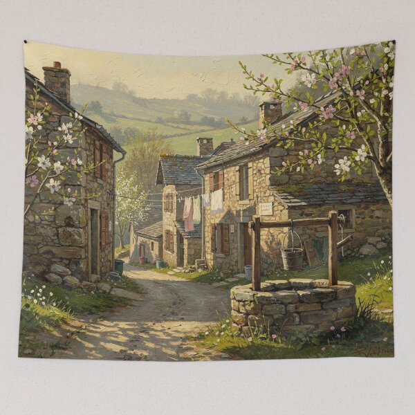 Artikelvorschau, Dorf Lozère, Frühling entworfen und verkauft von jefboutique6150.