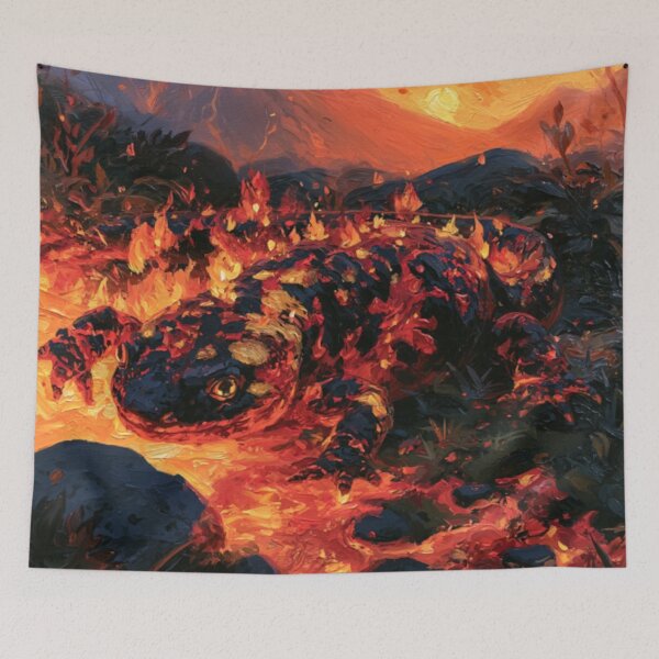 Item preview, A magnificent mythical Fire Salamander, Fantasy & Mythological Creatures designed and sold by CDC40.