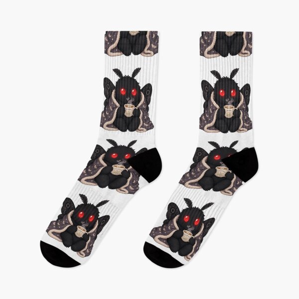 Item preview, Cozy Mothman Drinking Tea Cute Cryptid Spooky designed and sold by CoolCrazyChaos.