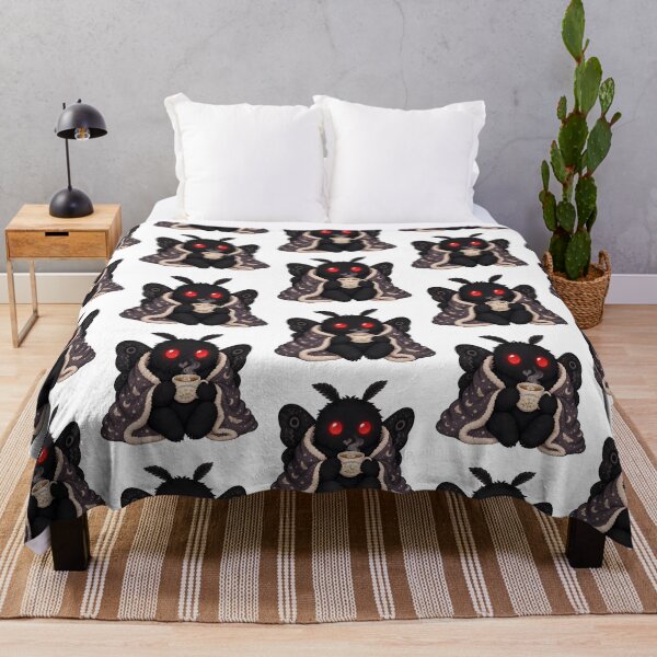 Item preview, Cozy Mothman Drinking Tea Cute Cryptid Spooky designed and sold by CoolCrazyChaos.