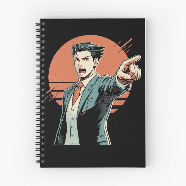 Aperçu de l'œuvre T-shirt rétro Ace Attorney inspiré du jeu vidéo Ace Attorney, criant « Objection » créée et vendue par Senpaiwaves.