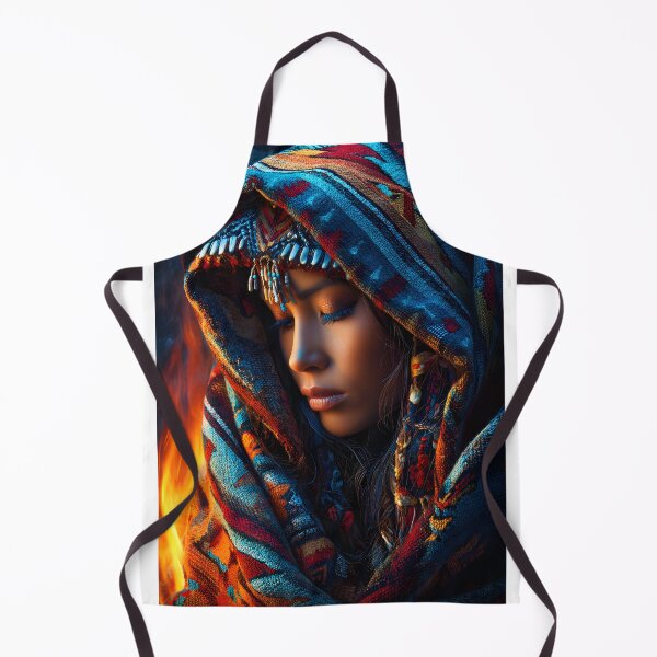 Item preview, Mystical Woman in Colorful Tribal Hooded Blanket designed and sold by Artessie.