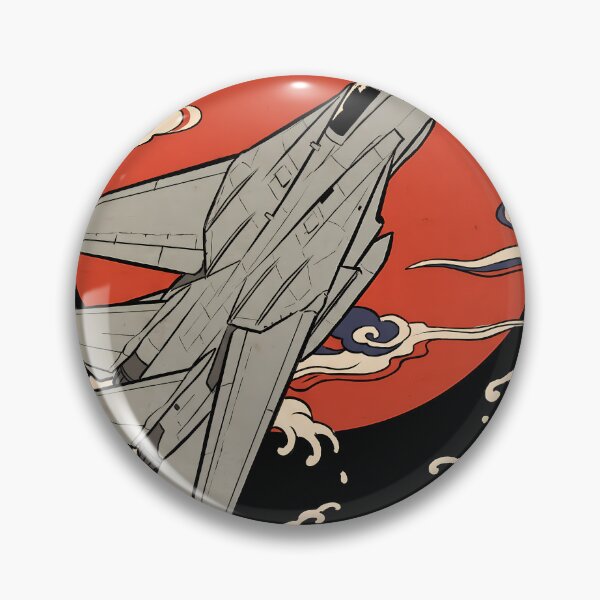 Aperçu de l'œuvre T-shirt streetwear F-14 Banking Hard After Burner Ukiyo-e Anime Gaming créée et vendue par Senpaiwaves.