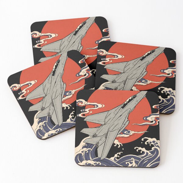 Aperçu de l'œuvre T-shirt streetwear F-14 Banking Hard After Burner Ukiyo-e Anime Gaming créée et vendue par Senpaiwaves.