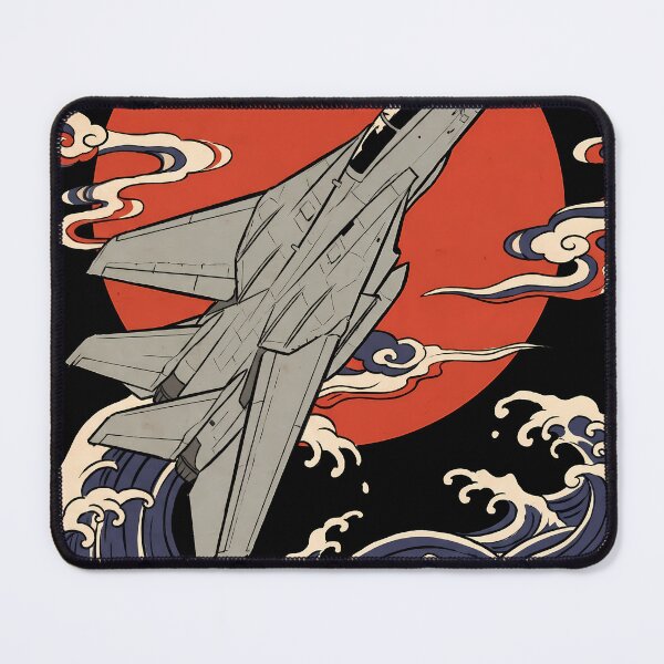 Item preview, The F-14 Banking Hard After Burner Ukiyo-e Anime Gaming Streetwear Tee designed and sold by Senpaiwaves.