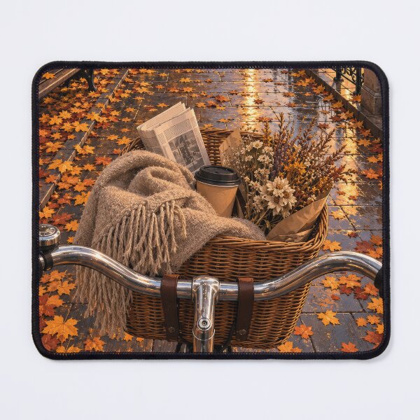 Item preview, Cozy Autumn Bicycle Ride by the River designed and sold by H-Tsvetkova.