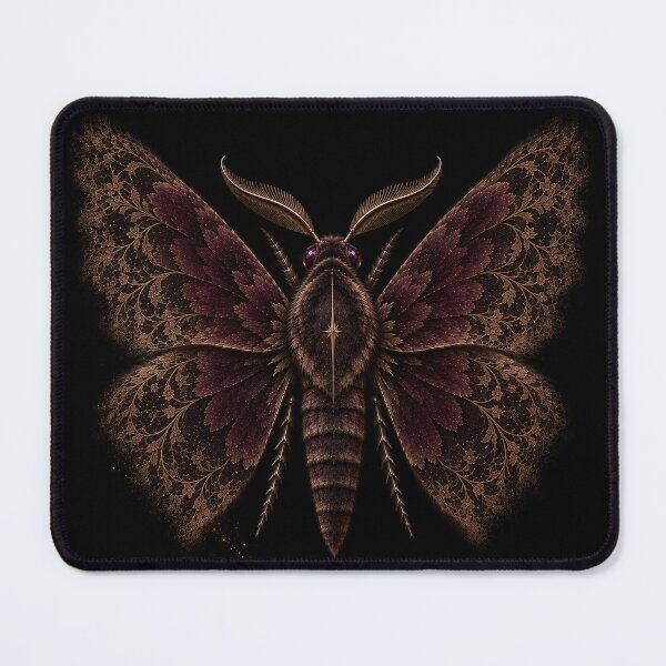 Item preview, Victorian Moth | Gothic Burgundy Gold Dark Academia Art designed and sold by Briarmoire.
