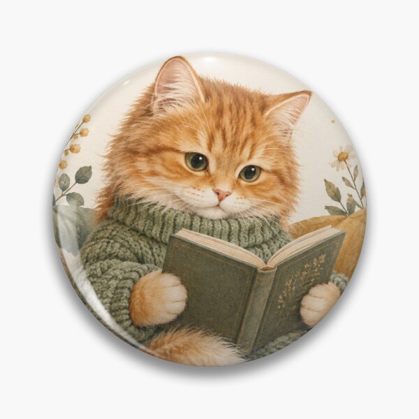 Item preview, Cozy Reading Cat Cottagecore Illustration designed and sold by thetechnopath.