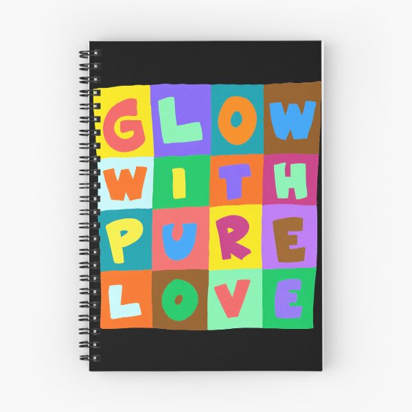 Item preview, Glow With Pure Love Colorful Grid Typographic Positive Quote  designed and sold by JaysonStone.