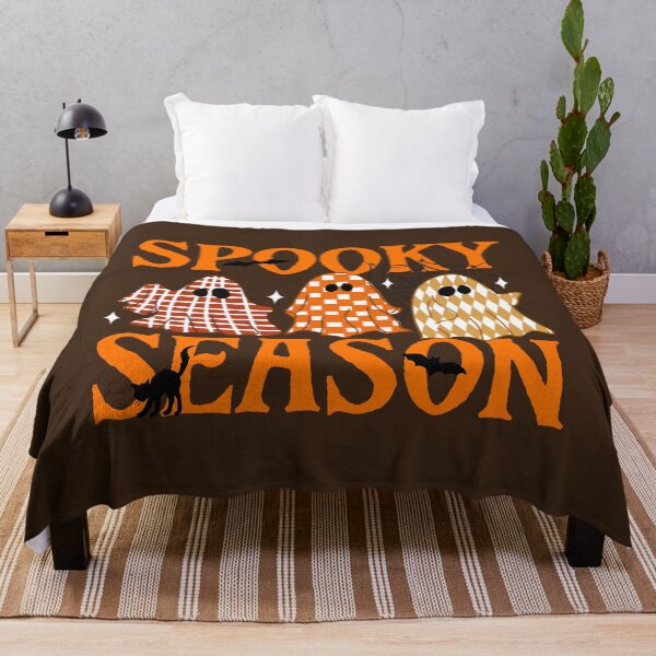 Item preview, Retro Spooky Season Ghosts in Autumn Patterns designed and sold by MaiZephyr.