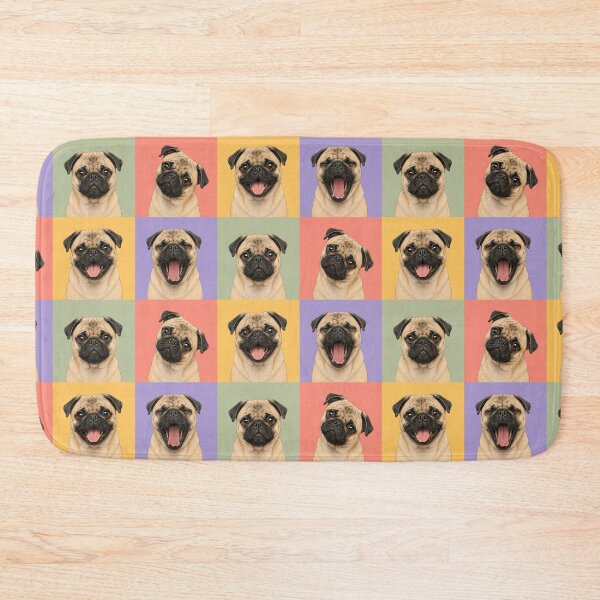 Item preview, Happy Pug Dog Portrait designed and sold by pixiedustpaint.