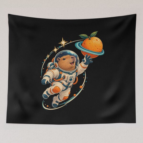 Item preview, Capybara Astronaut Exploring the Cosmos designed and sold by JesterKrewArt.