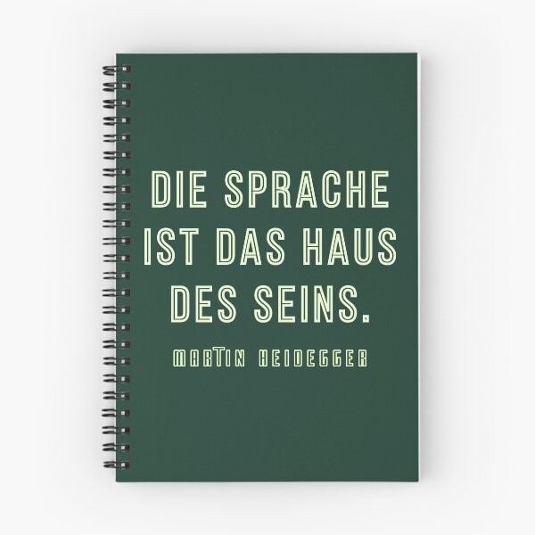 Artikelvorschau, Zitat von Martin Heidegger: Die Sprache ist das Haus des Seins. entworfen und verkauft von artbleed.