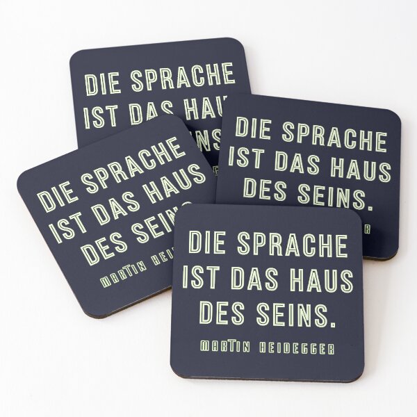 Aperçu de l'œuvre Citation de Martin Heidegger : Die Sprache ist das Haus des Seins. créée et vendue par artbleed.