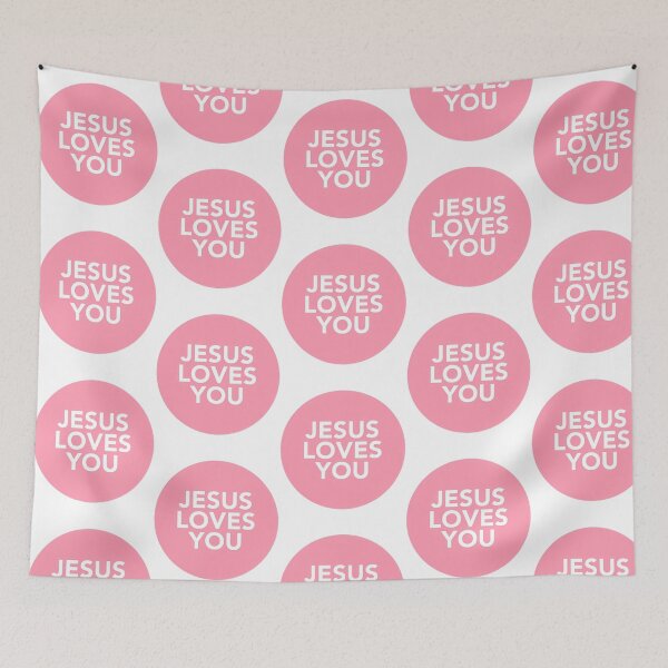 Aperçu de l'œuvre Jésus t'aime (rose) créée et vendue par jaida-roperx.