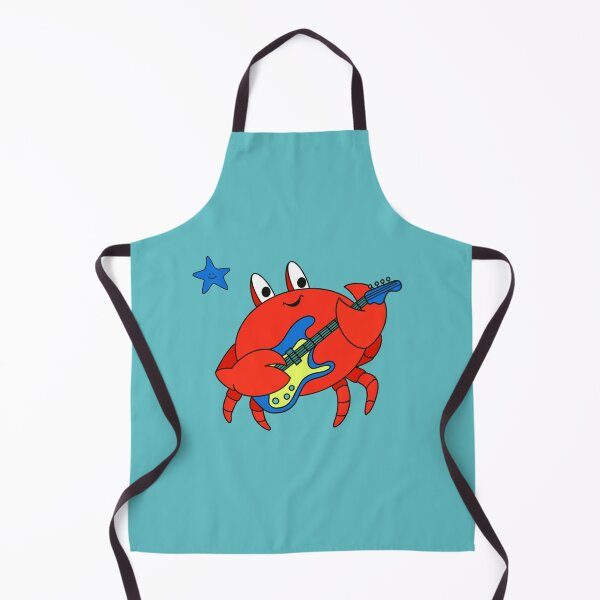 Item preview, Cartoon Crab Rock Star Playing Guitar designed and sold by BEINMYHOUSE.