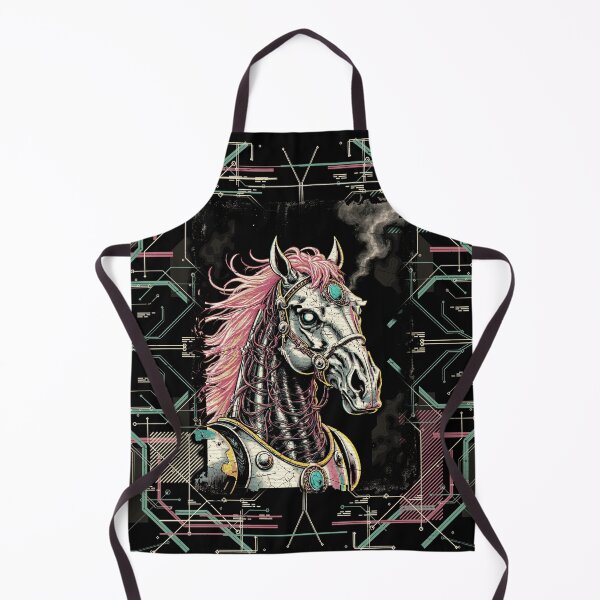Item preview, Cyber War Horse Robot Horse Cyberpunk Western Grunge designed and sold by Stupid Shirts.