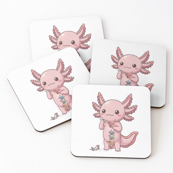 Item preview, Cute Axolotl Stringing Origami Cranes designed and sold by Ella_Sketch.