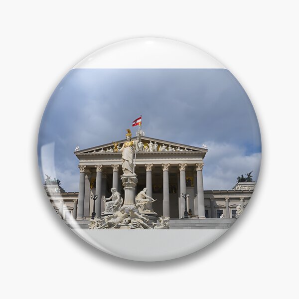 Item preview, Austrian Parliament Building Illustration in Vienna Landmark Architecture Design designed and sold by MartinsErdmanis.