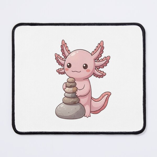 Item preview, Cute Axolotl Balancing Stone Stack designed and sold by Ella_Sketch.