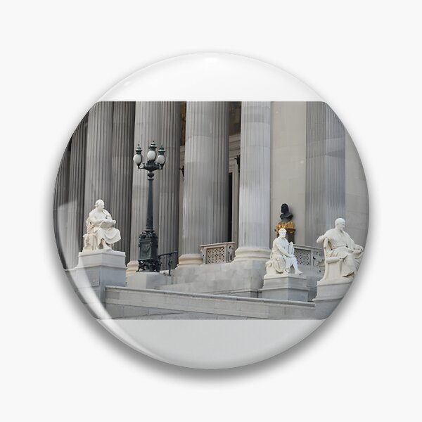 Item preview, Elegant Statues in Front of the Austrian Parliament Building Artwork designed and sold by MartinsErdmanis.