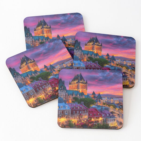 Item preview, Stunning Sunset Over Quebec City’s Historic Skyline designed and sold by Artessie.