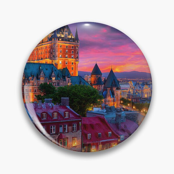 Item preview, Stunning Sunset Over Quebec City’s Historic Skyline designed and sold by Artessie.