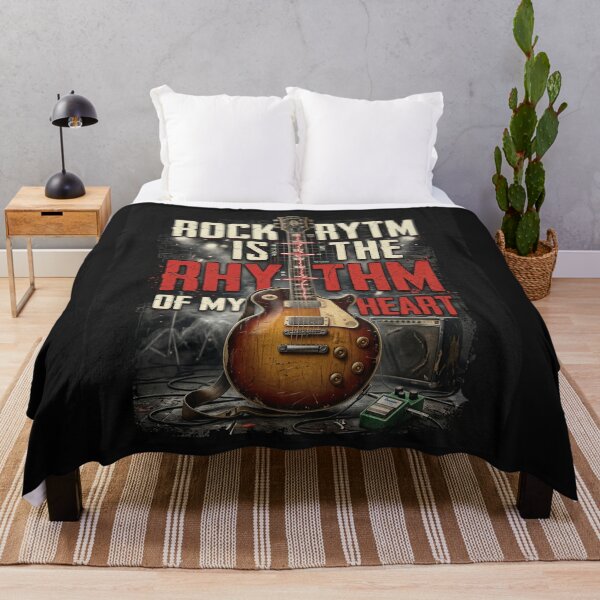 Artikelvorschau, Rock ist der Rhythmus meines Herzens | Vintage-E-Gitarren-T-Shirt entworfen und verkauft von ArthurShu.