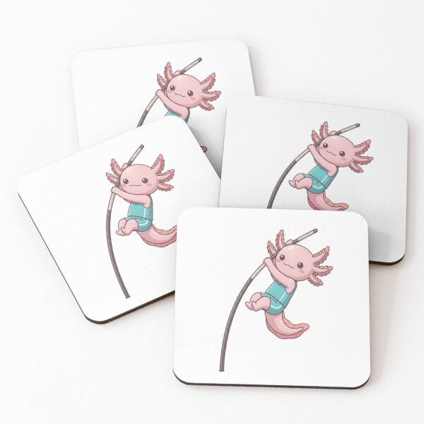 Item preview, Cute Axolotl Pole Vaulting Sport designed and sold by Ella_Sketch.