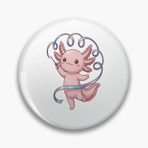 Item preview, Cute Axolotl Rhythmic Gymnastics Ribbon designed and sold by Ella_Sketch.