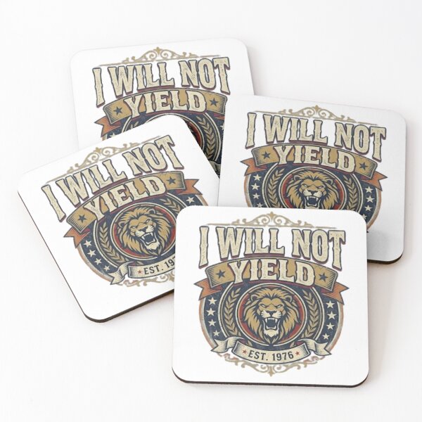 Item preview, Vintage I Will Not Yield Lion Graphic Retro Vintage Motivational Strength designed and sold by NadeenInspires.
