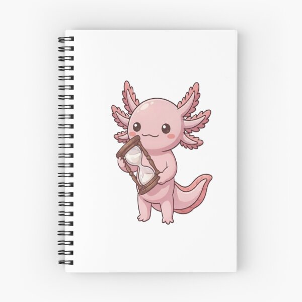 Item preview, Cute Axolotl Holding Wooden Hourglass designed and sold by Ella_Sketch.