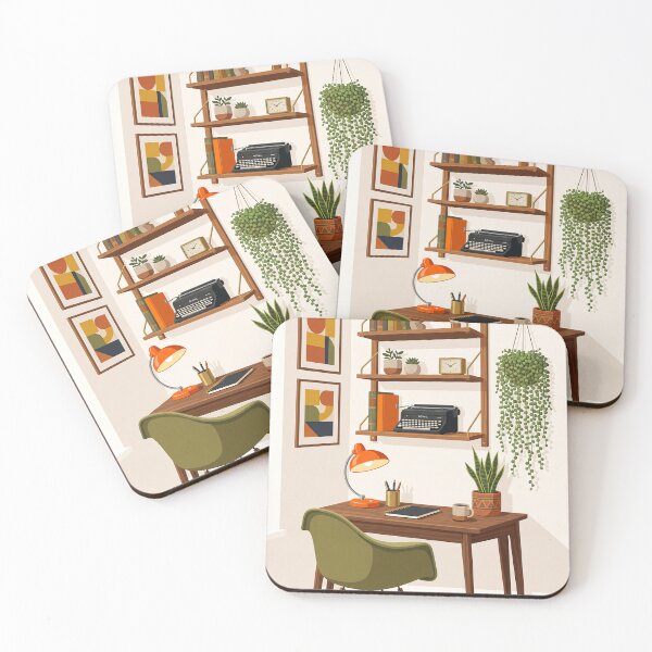Item preview, Mid Century Modern Modular Shelf Study - Retro Aesthetic Bauhaus Print designed and sold by MissoStudio.