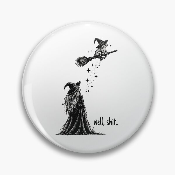 Item preview, Dark Humor Frog Broom designed and sold by Taniyah Gomes.