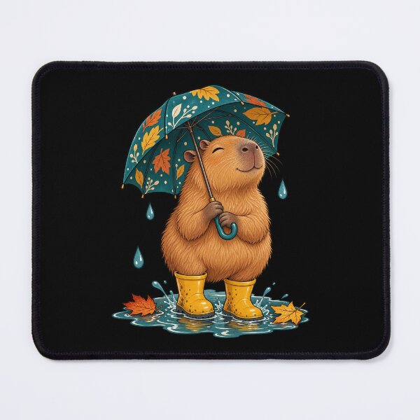 Item preview, Rainy Day Capybara with Umbrella designed and sold by JesterKrewArt.
