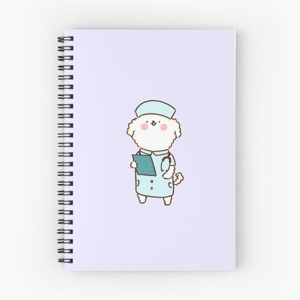 Item preview, Maltese Dog Nurse Holding Medical Record designed and sold by Chunu Doodles.