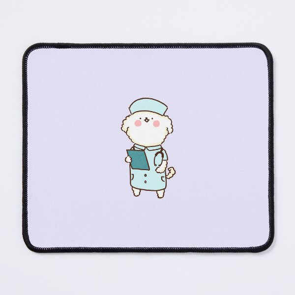 Item preview, Maltese Dog Nurse Holding Medical Record designed and sold by Chunu Doodles.