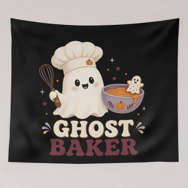 Item preview, Ghost Baker Cute Spooky Pastry Halloween designed and sold by BernoNickel.