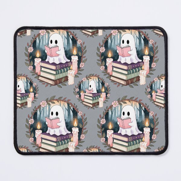 Item preview, Cozy Ghosts Reading Books Halloween Pattern designed and sold by Camel & Quirk.