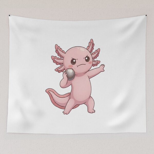 Item preview, Cute Axolotl Shot Put Athlete designed and sold by Ella_Sketch.
