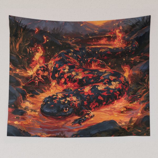 Item preview, A magnificent mythical Fire Salamander, Fantasy & Mythological Creatures designed and sold by CDC40.