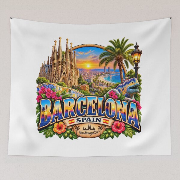 Artikelvorschau, Barcelona Spanien – Sagrada Família Gaudí & Mittelmeer entworfen und verkauft von Wandervogel123.