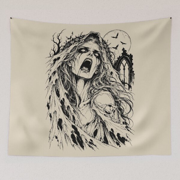Item preview, Screaming Banshee Wraith Beneath the Moon designed and sold by bapupa.