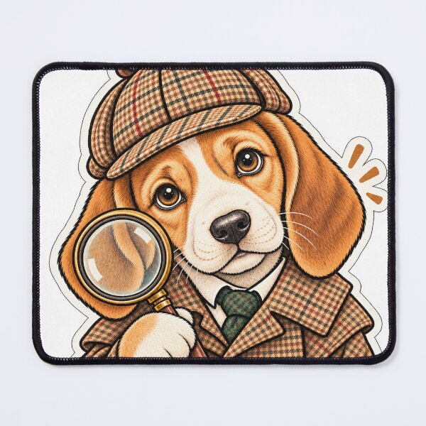 Item preview, Sniffing Out Clues – Cute Beagle Detective designed and sold by ChicClicker.