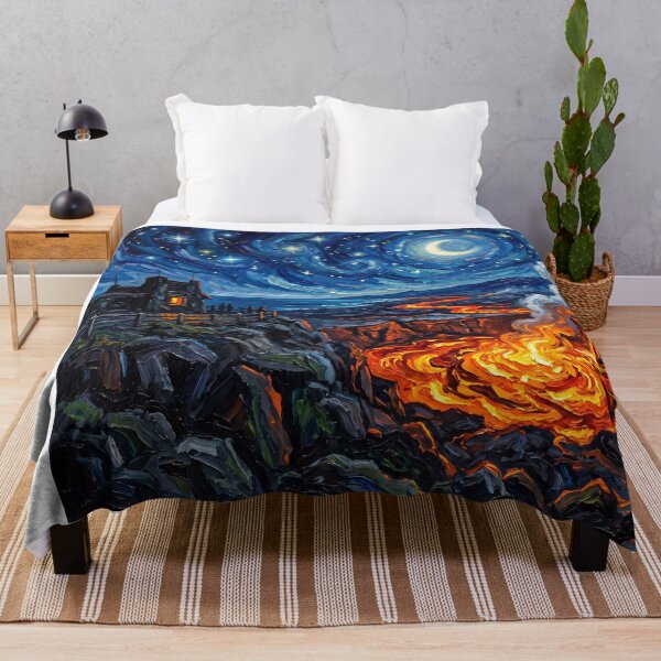 Aperçu de l'œuvre Hawaii Volcanoes Starry Night Caldera créée et vendue par Bad-Decisions-Designs.