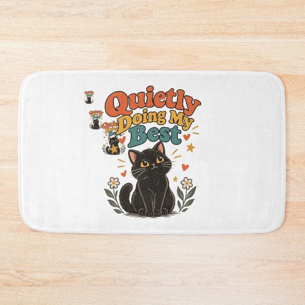 Item preview, Cute Cat Quietly Doing My Best designed and sold by sisira gunarathna.