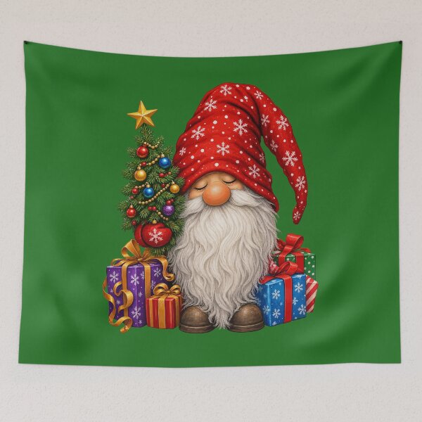 Item preview, Yule Gift-Wrapped Tomte Delivery designed and sold by taiche.