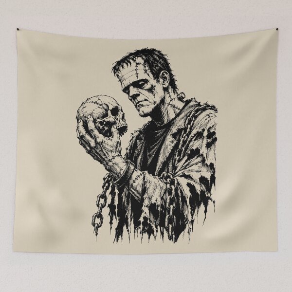 Item preview, Frankenstein Contemplates the Skull designed and sold by bapupa.