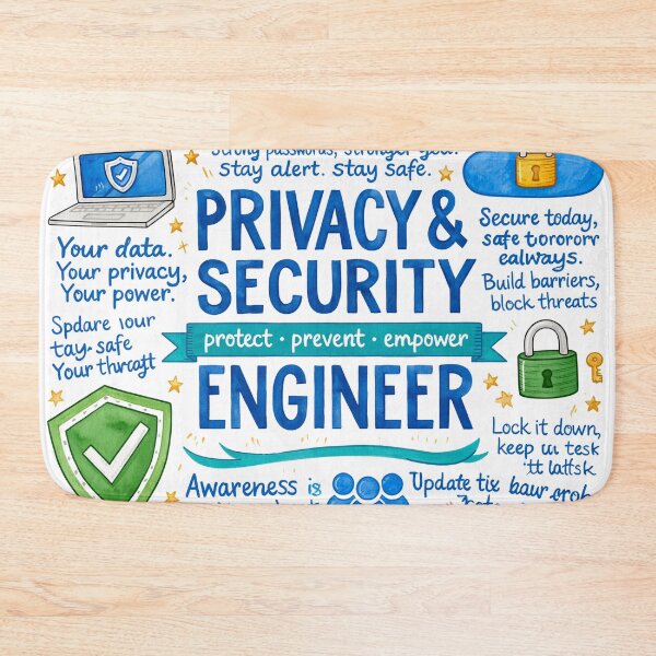 Item preview, Privacy and Security Engineer Cybersecurity Enthusiasts Cybersecurity Humor  designed and sold by sunset-capturer.